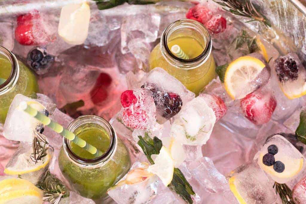 fruitwater ijsblokjes fruit