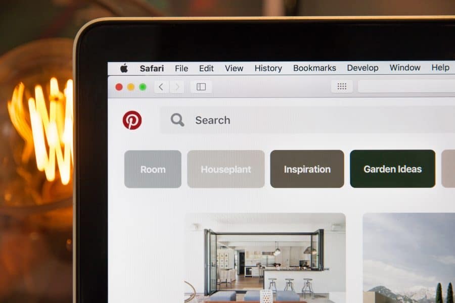 Pinterest zoekbalk